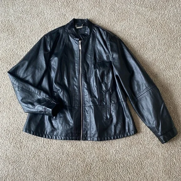 Jou Jou Faux Leather Jacket - Picture 1 of 16